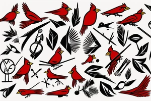 Flying cardinal tattoo idea