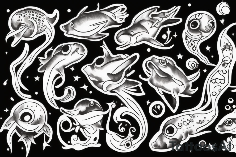Cosmic cuddlefish tattoo idea