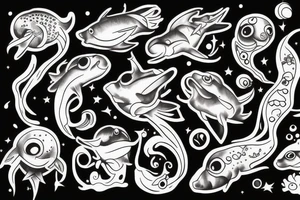 Cosmic cuddlefish tattoo idea