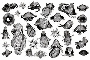Cosmic cuttlefish tattoo idea