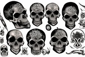 Black Death skull royal tattoo idea