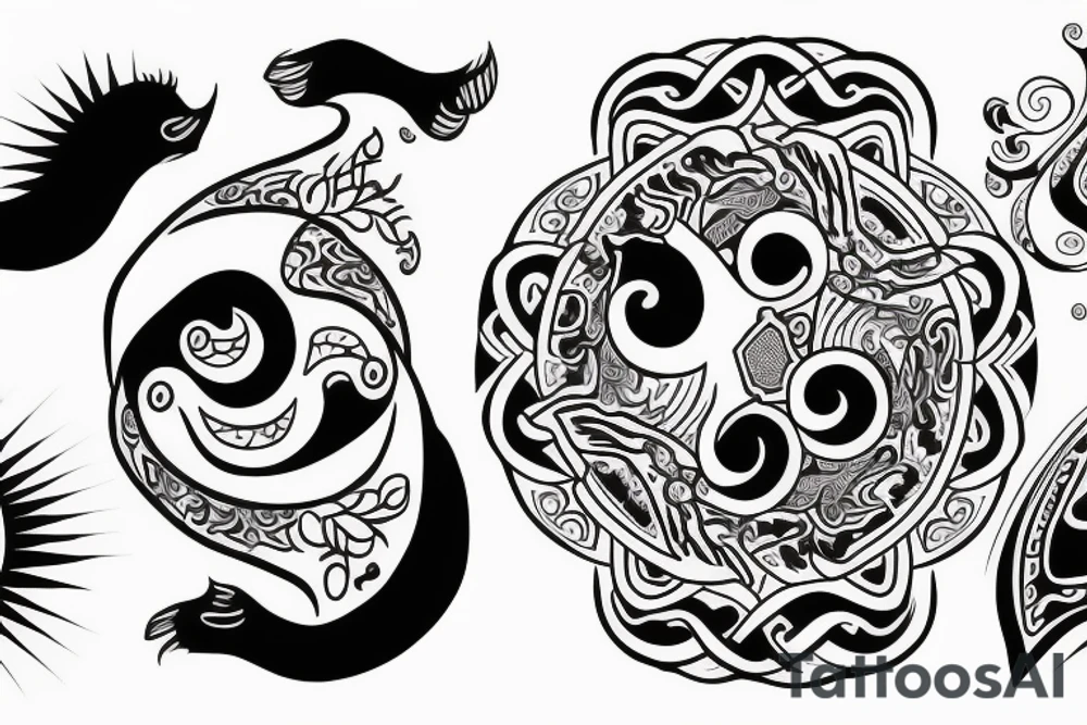 Ying and yang tattoo idea