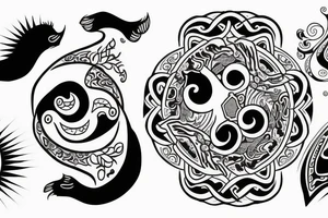 Ying and yang tattoo idea