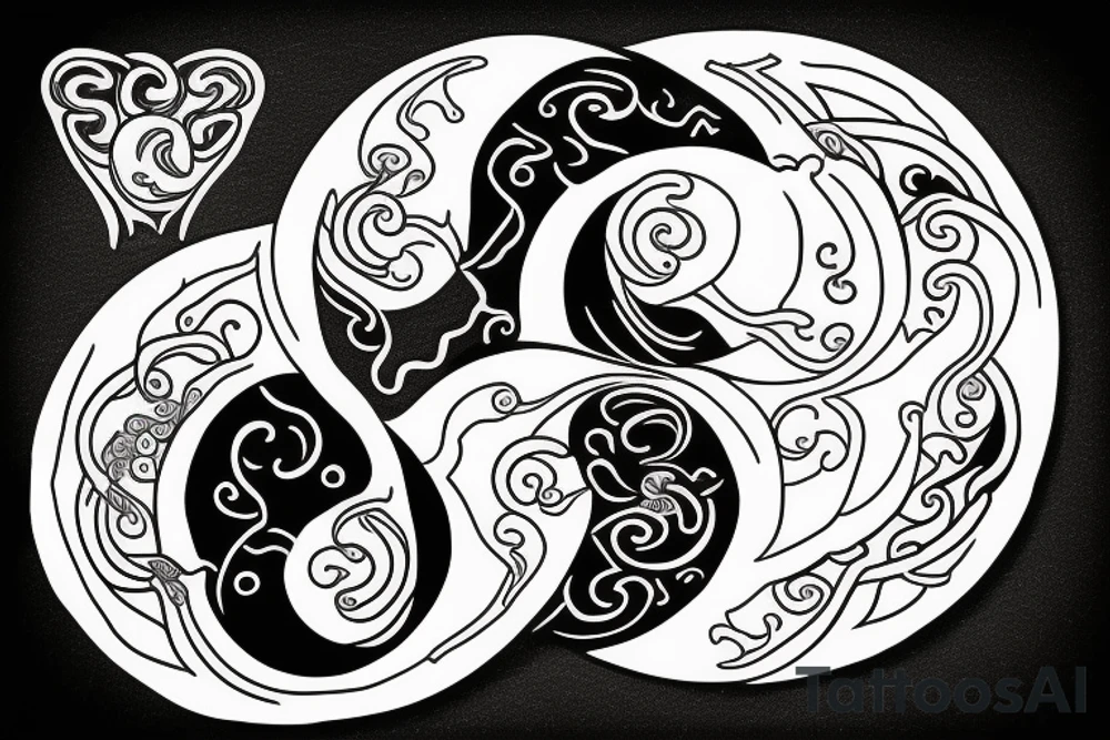 Ying and yang tattoo idea