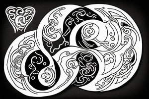 Ying and yang tattoo idea