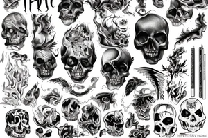 fire with death tattoo idea