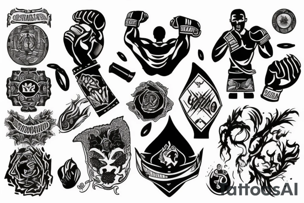 Mixed martial arts and wealth tattoo idea