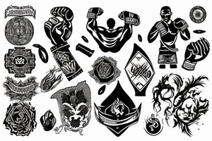 Mixed martial arts and wealth tattoo idea