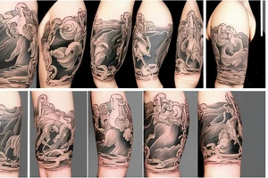 Noah’s Ark on a stormy sea tattoo idea