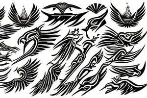 thunderbird with the four elements tattoo idea