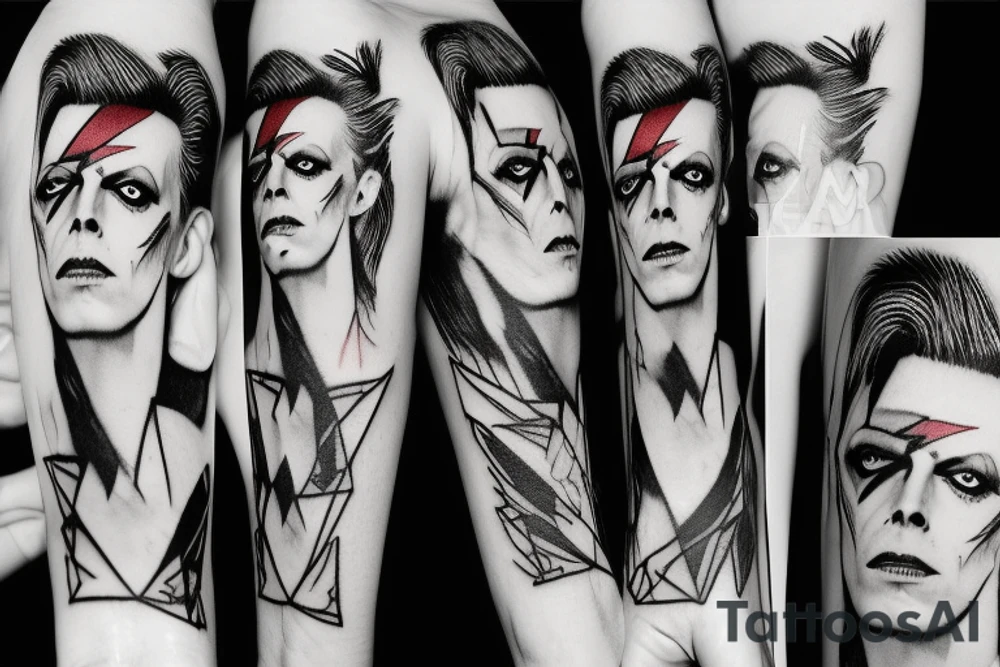 abstract David Bowie tattoo idea