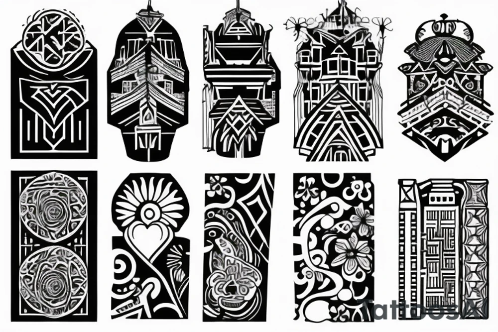 Simple, Architecture, Minimalistic tattoo idea