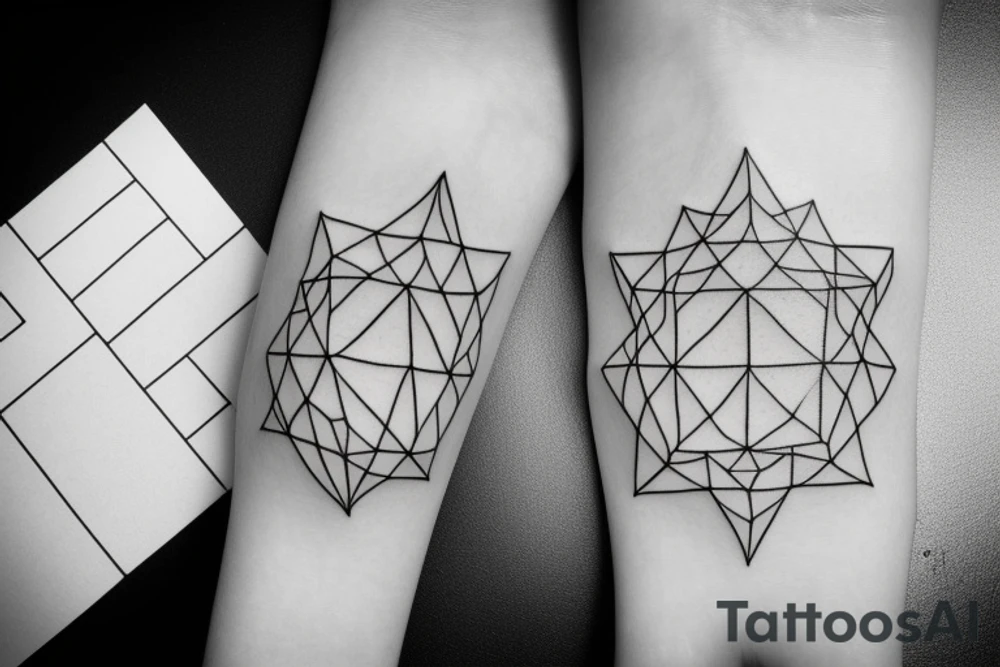 Simple, Architecture, Minimalistic, Square, Golden ratio tattoo idea