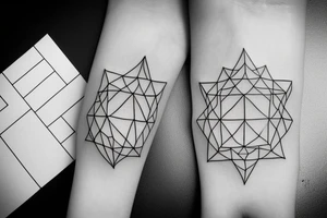 Simple, Architecture, Minimalistic, Square, Golden ratio tattoo idea