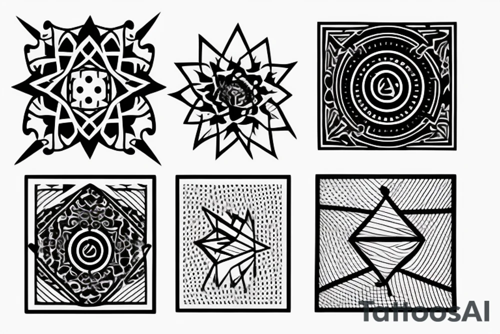 Simple, Architecture, Minimalistic, Square, Golden ratio tattoo idea