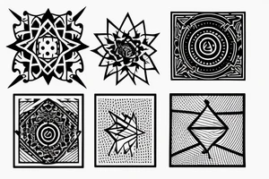 Simple, Architecture, Minimalistic, Square, Golden ratio tattoo idea