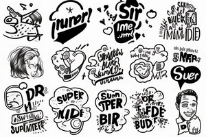 the sentence "im super dumb and my tinder bio sucks" tattoo idea
