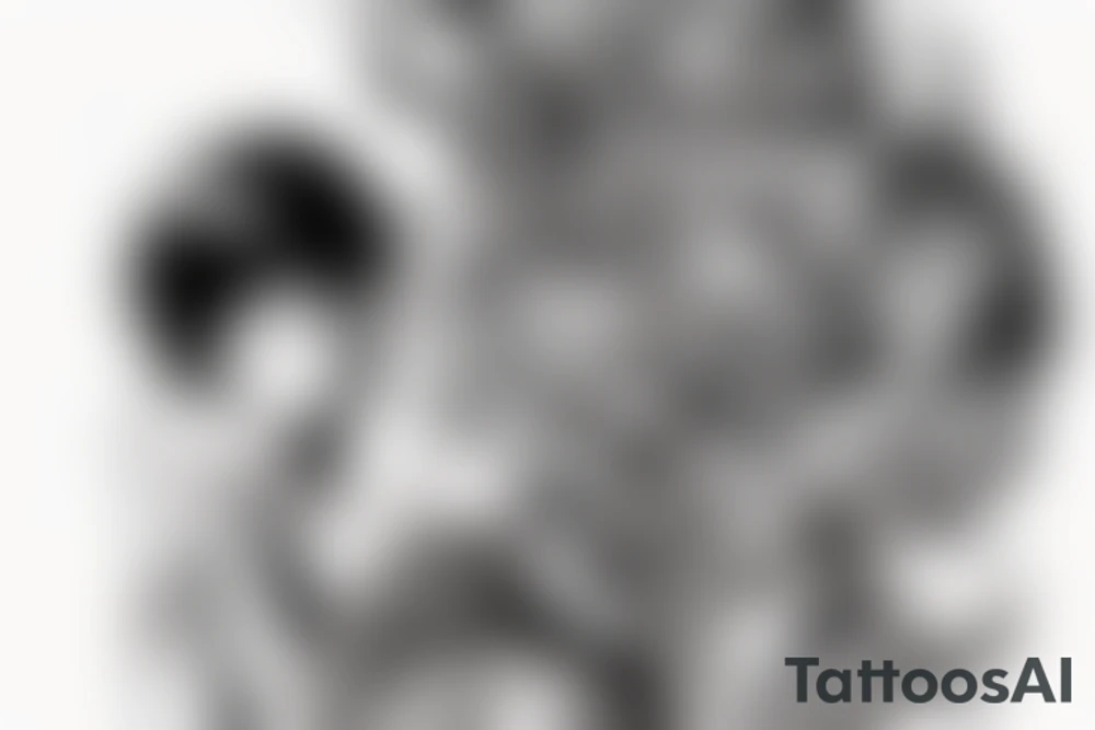 external view at a blonde boy sitting on air mattress with a brunette short hair very looking girl tattoo idea