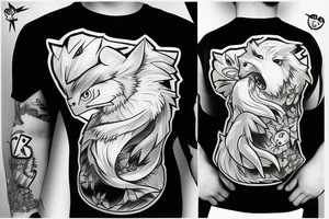 Fülle sleve with pokemon, rap music and a Wolf tattoo idea