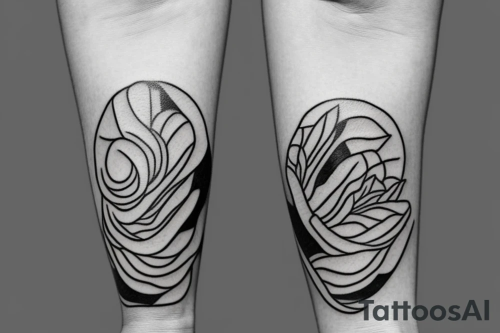 Minimal tattoo with future Japanese style and japanese culture tattoo idea