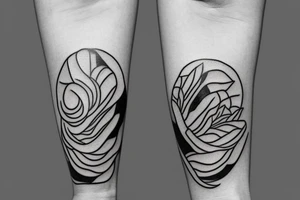 Minimal tattoo with future Japanese style and japanese culture tattoo idea