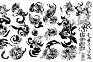 Japane style splash tattoo idea
