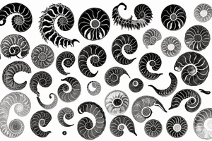 ammonite fossil tattoo idea