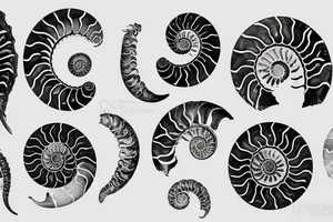 ammonite fossil tattoo idea