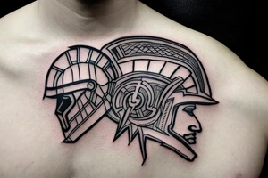 Spartan helmet tattoo idea
