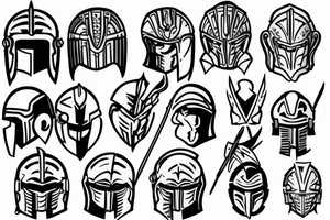Spartan helmet tattoo idea