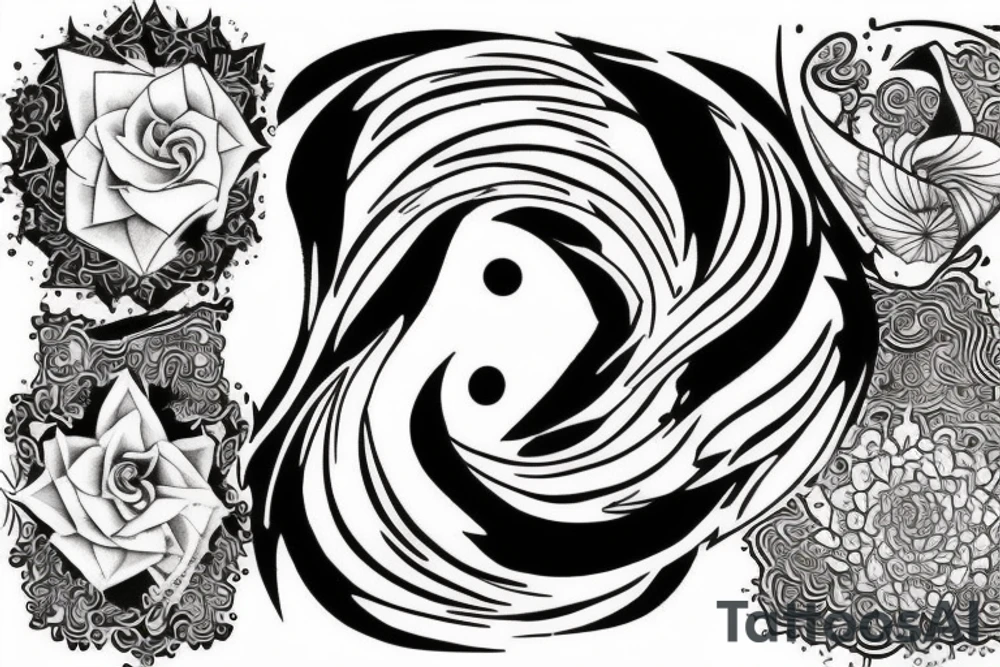 i want to get a tottoo on my back. ying and yang in the middle with signs of elements tattoo idea