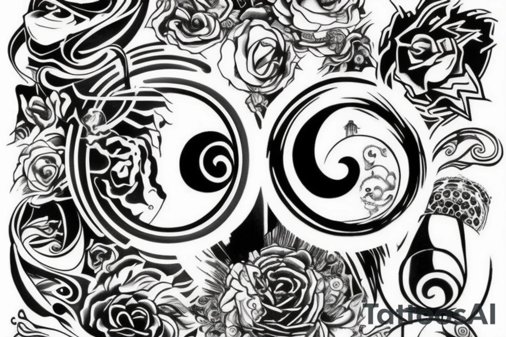 i want to get a tottoo on my back. ying and yang in the middle with signs of elements tattoo idea