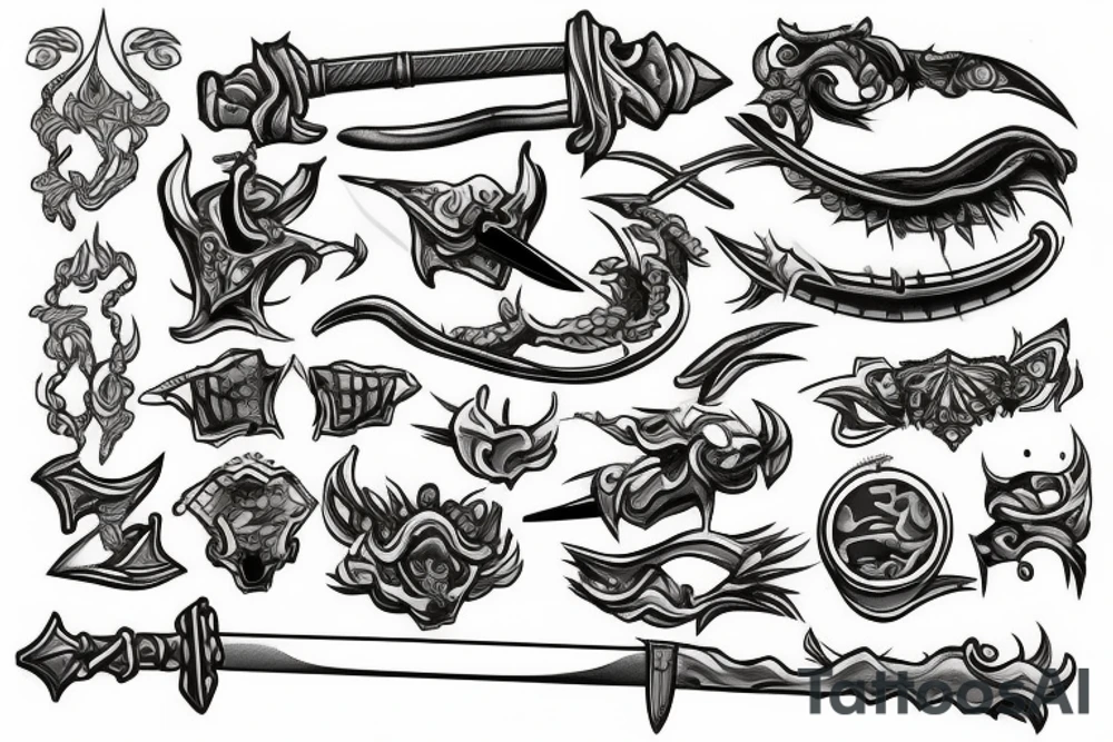 Sword in stone tattoo idea