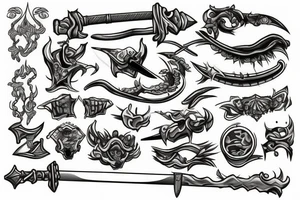 Sword in stone tattoo idea