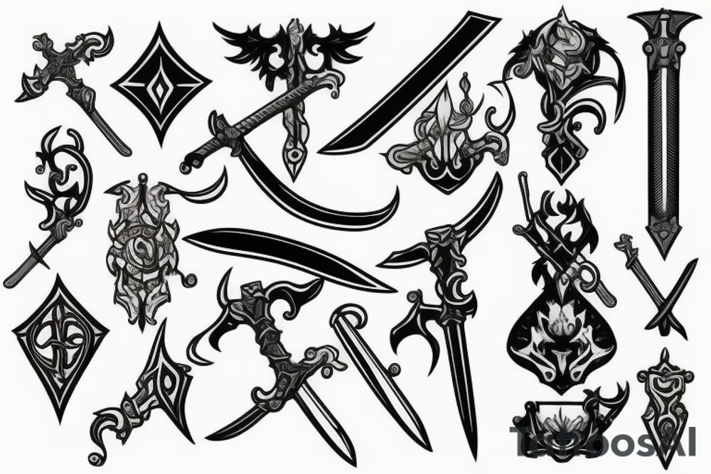 Sword in stone tattoo idea