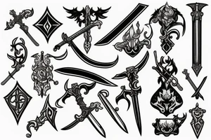 Sword in stone tattoo idea