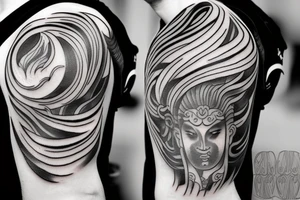 Yin and Yang 
Stoic
fighter tattoo idea