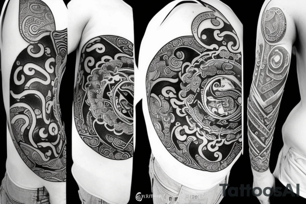 Yin and Yang 
Stoic
fighter tattoo idea