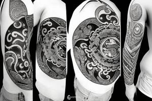 Yin and Yang 
Stoic
fighter tattoo idea