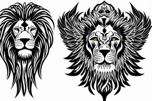Respect, Lion, Wings Sleeve tattoo idea