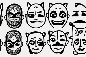 bipolar face tattoo idea