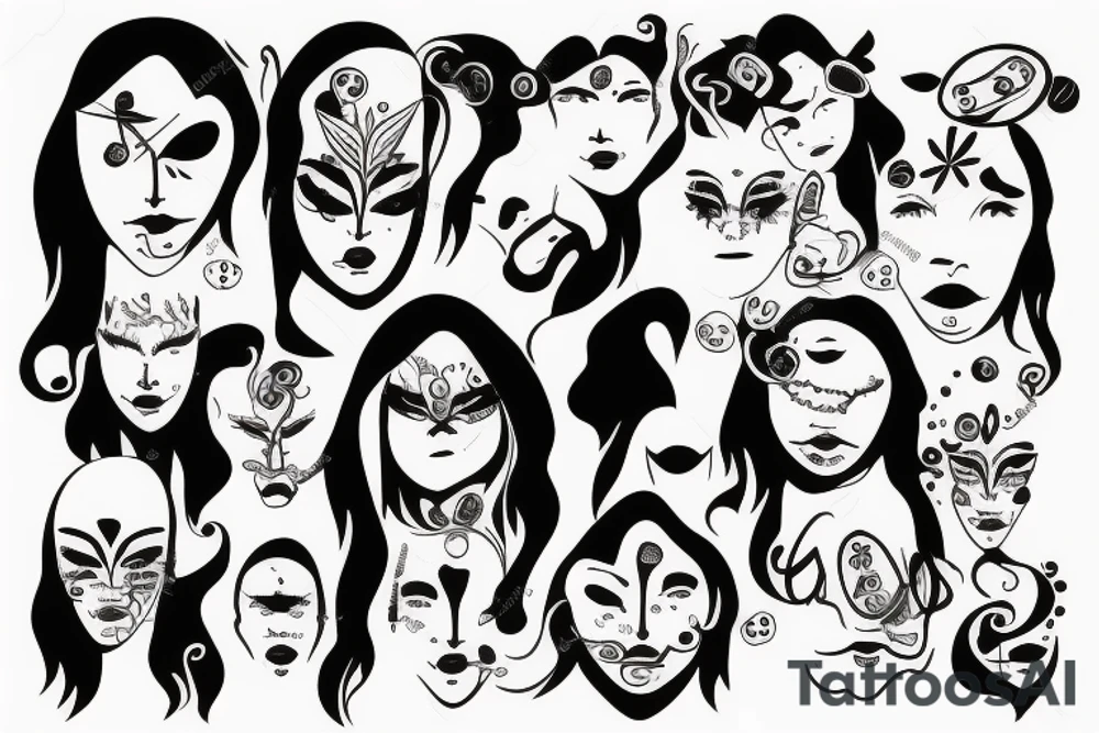 bipolar disorder
 face tattoo idea