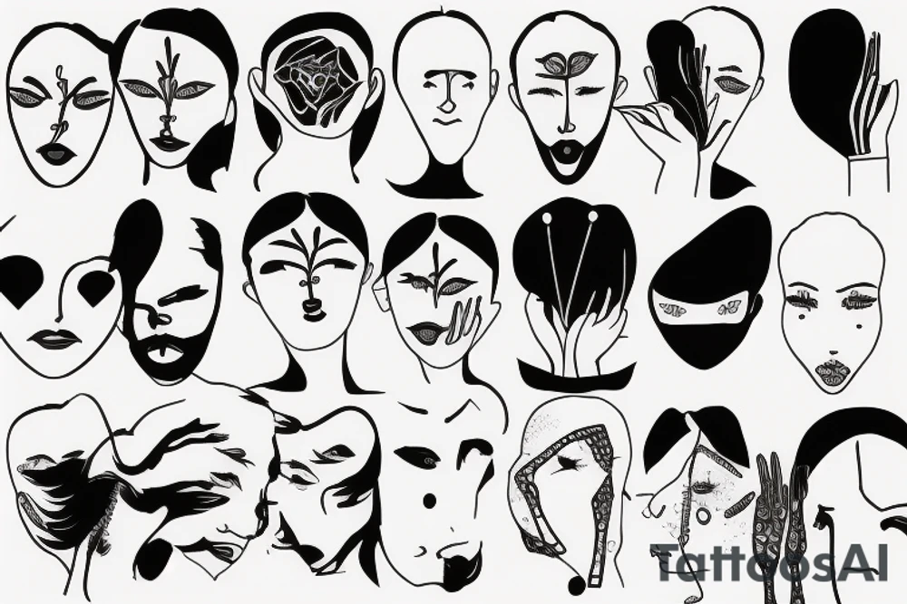 bipolar disorder
 face tattoo idea