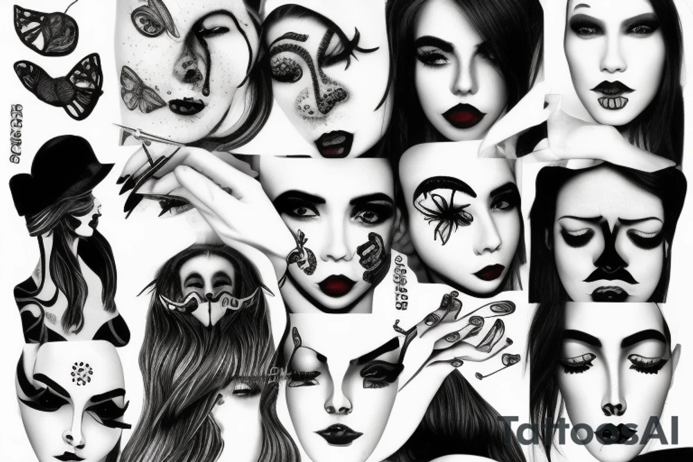 bipolar disorder
 face tattoo idea