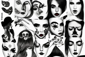bipolar disorder
 face tattoo idea