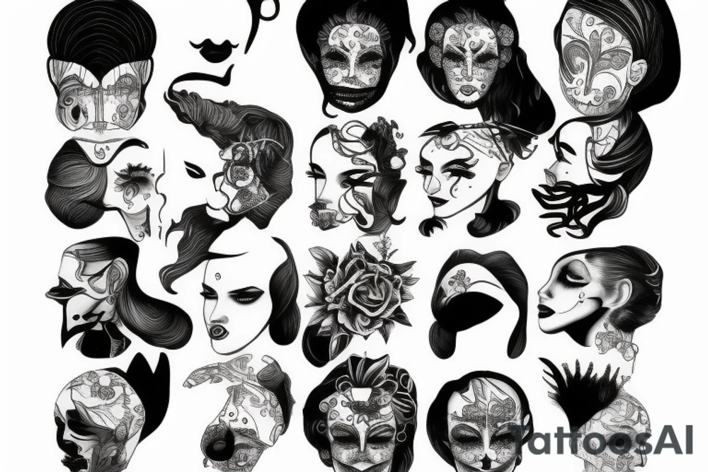 bipolar disorder
 face tattoo idea
