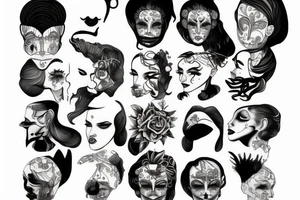 bipolar disorder
 face tattoo idea