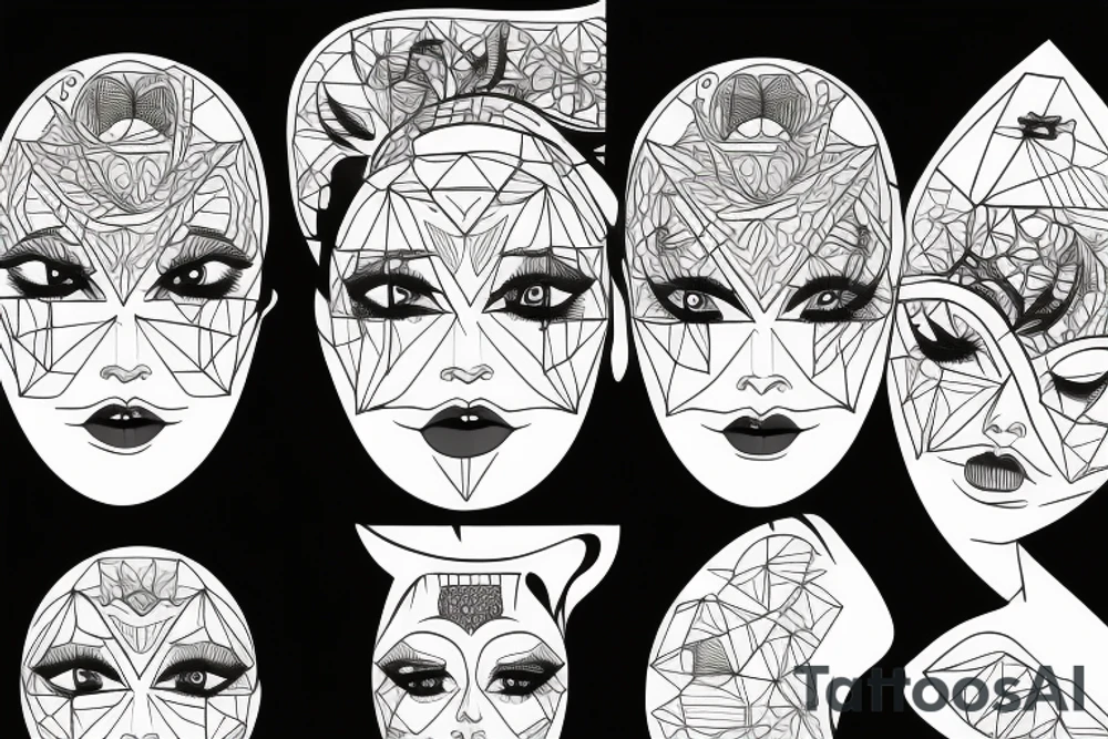 bipolar disorder
 face tattoo idea