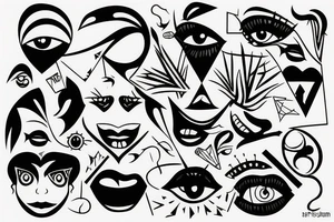 bipolar disorder
 face tattoo idea
