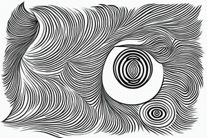 A breaking ice  wave with an Egyptian eye in the wave tattoo idea
